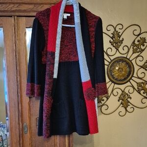 Style & Co Sweater Dress W/ Matching Scarf